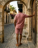 Dusty Pink Shirt + Shorts Set