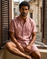Dusty Pink Shirt + Shorts Set