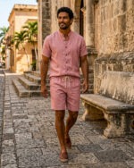 Dusty Pink Shirt + Shorts Set