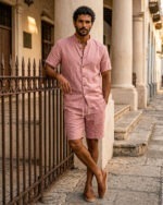 Dusty Pink Shirt + Shorts Set