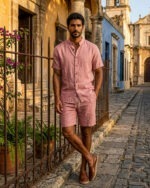 Dusty Pink Shirt + Shorts Set