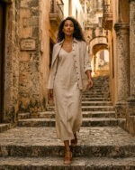 Natural Dress + Shirt Set