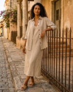 Natural Dress + Shirt Set