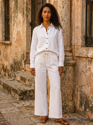 White Shirt + Pants Set