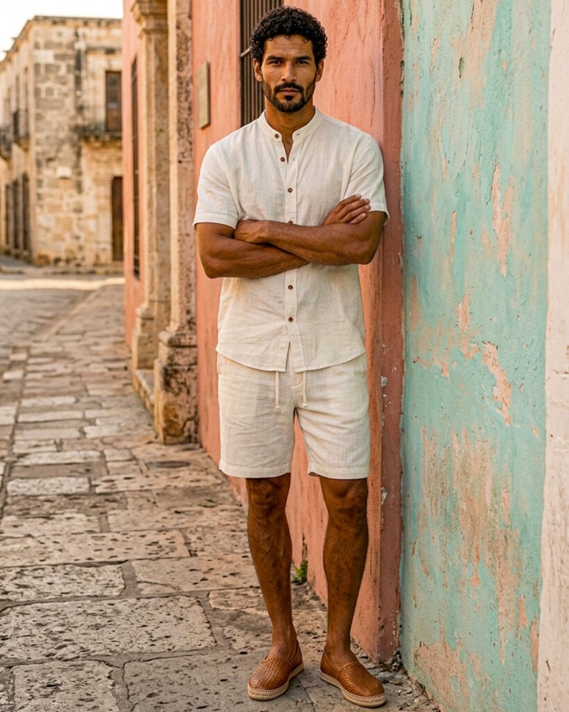 White Shirt + Shorts Set