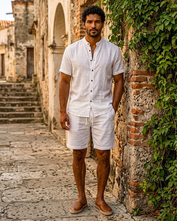 White Shirt + Shorts Set